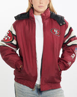 Vintage, 90s, Pro, Line, NFL, San, Francisco, 49ers, Jacket, The Real Deal, size small, colour Red, newtown, sydney, australia, thrift store, opshop, preloved, secondhand, sustainable, retro, antique, 70s, 80s, 90s, 2000s, 00s, fashion, clothing, streetwear, trendy, garment, style, boutique, store, shop, archive, sale, cheap, best, top, Jackets