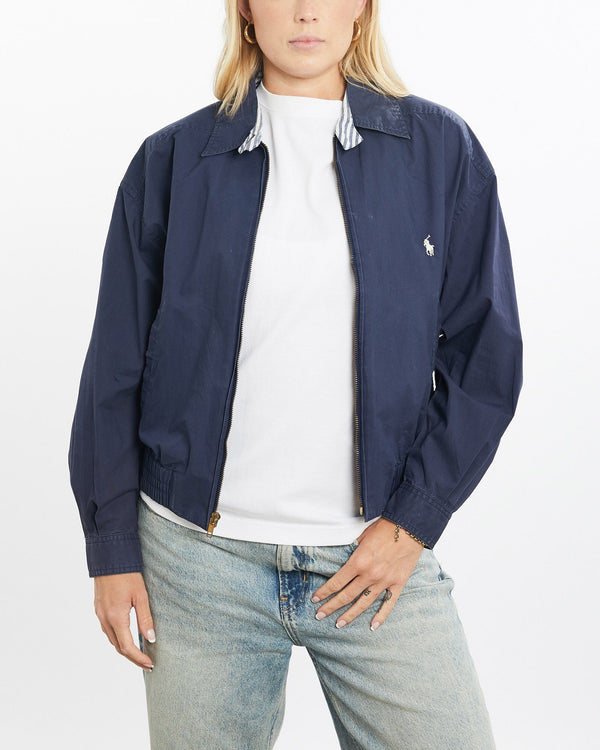 Vintage, 90s, Polo, Ralph, Lauren, Harrington, Jacket, The Real Deal, size small, colour Navy, newtown, sydney, australia, thrift store, opshop, preloved, secondhand, sustainable, retro, antique, 70s, 80s, 90s, 2000s, 00s, fashion, clothing, streetwear, trendy, garment, style, boutique, store, shop, archive, sale, cheap, best, top, Jackets