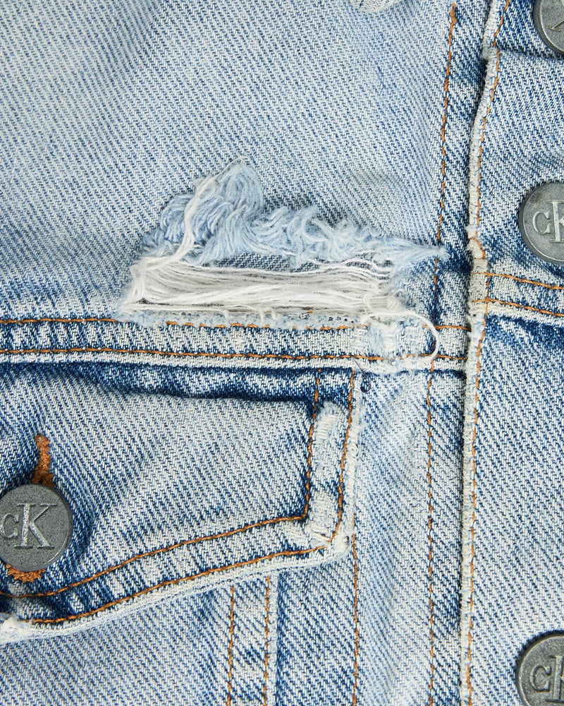 Vintage, Calvin, Klein, Jeans, Denim, Jacket, The Real Deal, size small, colour Blue, newtown, sydney, australia, thrift store, opshop, preloved, secondhand, sustainable, retro, antique, 70s, 80s, 90s, 2000s, 00s, fashion, clothing, streetwear, trendy, garment, style, boutique, store, shop, archive, sale, cheap, best, top, Jackets