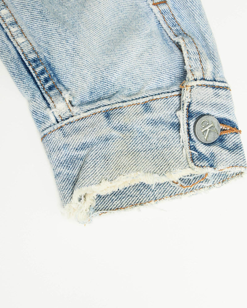 Vintage, Calvin, Klein, Jeans, Denim, Jacket, The Real Deal, size small, colour Blue, newtown, sydney, australia, thrift store, opshop, preloved, secondhand, sustainable, retro, antique, 70s, 80s, 90s, 2000s, 00s, fashion, clothing, streetwear, trendy, garment, style, boutique, store, shop, archive, sale, cheap, best, top, Jackets