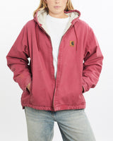 Vintage, Carhartt, Sherpa, Lined, Active', Jacket, The Real Deal, size small, colour Burgundy, newtown, sydney, australia, thrift store, opshop, preloved, secondhand, sustainable, retro, antique, 70s, 80s, 90s, 2000s, 00s, fashion, clothing, streetwear, trendy, garment, style, boutique, store, shop, archive, sale, cheap, best, top, Jackets