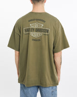 Vintage, Harley, Davidson, Jamaica, Tee, The Real Deal, size extra large, colour Green, newtown, sydney, australia, thrift store, opshop, preloved, secondhand, sustainable, retro, antique, 70s, 80s, 90s, 2000s, 00s, fashion, clothing, streetwear, trendy, garment, style, boutique, store, shop, archive, sale, cheap, best, top, T-Shirts