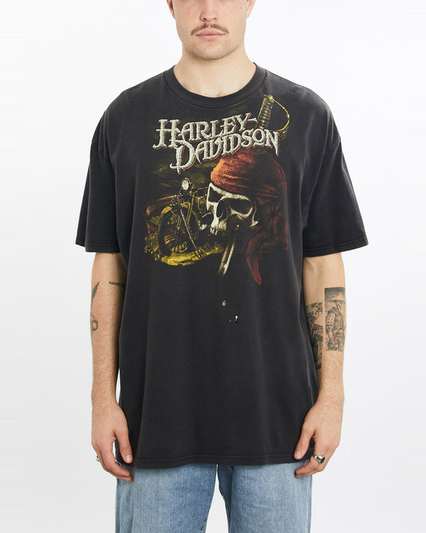 Vintage, Harley, Davidson, Tee, The Real Deal, size extra large, colour Black, newtown, sydney, australia, thrift store, opshop, preloved, secondhand, sustainable, retro, antique, 70s, 80s, 90s, 2000s, 00s, fashion, clothing, streetwear, trendy, garment, style, boutique, store, shop, archive, sale, cheap, best, top, T-Shirts