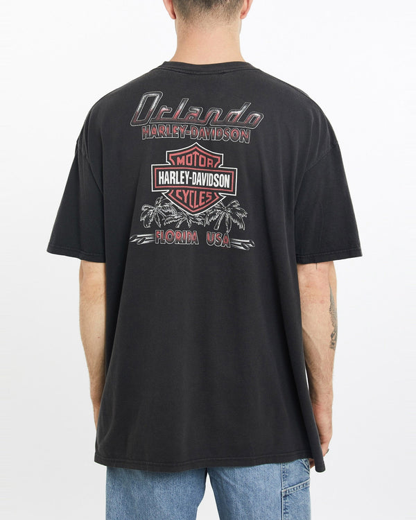 Vintage, Harley, Davidson, Tee, The Real Deal, size extra large, colour Black, newtown, sydney, australia, thrift store, opshop, preloved, secondhand, sustainable, retro, antique, 70s, 80s, 90s, 2000s, 00s, fashion, clothing, streetwear, trendy, garment, style, boutique, store, shop, archive, sale, cheap, best, top, T-Shirts