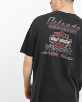 Vintage, Harley, Davidson, Tee, The Real Deal, size extra large, colour Black, newtown, sydney, australia, thrift store, opshop, preloved, secondhand, sustainable, retro, antique, 70s, 80s, 90s, 2000s, 00s, fashion, clothing, streetwear, trendy, garment, style, boutique, store, shop, archive, sale, cheap, best, top, T-Shirts