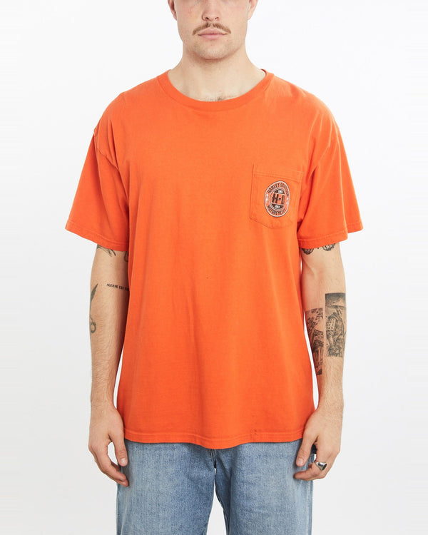 Vintage, Harley, Davidson, Tee, The Real Deal, size extra large, colour Orange, newtown, sydney, australia, thrift store, opshop, preloved, secondhand, sustainable, retro, antique, 70s, 80s, 90s, 2000s, 00s, fashion, clothing, streetwear, trendy, garment, style, boutique, store, shop, archive, sale, cheap, best, top, T-Shirts
