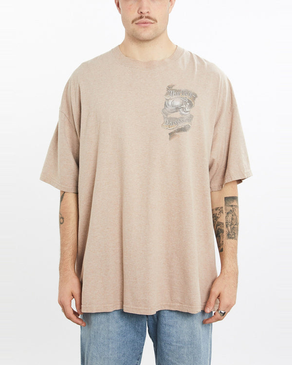 Vintage, Harley, Davidson, Smoky, Mountain, Tee, The Real Deal, size double extra large, colour Beige, newtown, sydney, australia, thrift store, opshop, preloved, secondhand, sustainable, retro, antique, 70s, 80s, 90s, 2000s, 00s, fashion, clothing, streetwear, trendy, garment, style, boutique, store, shop, archive, sale, cheap, best, top, T-Shirts