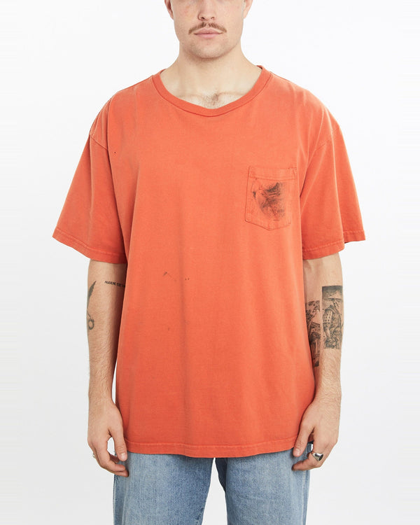 Vintage, Harley, Davidson, Tee, The Real Deal, size extra large, colour Orange, newtown, sydney, australia, thrift store, opshop, preloved, secondhand, sustainable, retro, antique, 70s, 80s, 90s, 2000s, 00s, fashion, clothing, streetwear, trendy, garment, style, boutique, store, shop, archive, sale, cheap, best, top, T-Shirts