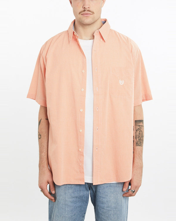 Vintage, Chaps, Ralph, Lauren, Short, Sleeve, Button, Up, Shirt, The Real Deal, size extra large, colour Orange, newtown, sydney, australia, thrift store, opshop, preloved, secondhand, sustainable, retro, antique, 70s, 80s, 90s, 2000s, 00s, fashion, clothing, streetwear, trendy, garment, style, boutique, store, shop, archive, sale, cheap, best, top, Shirts