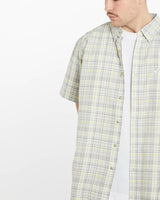 Vintage, Chaps, Ralph, Lauren, Short, Sleeve, Button, Up, Shirt, The Real Deal, size extra large, colour Grey, newtown, sydney, australia, thrift store, opshop, preloved, secondhand, sustainable, retro, antique, 70s, 80s, 90s, 2000s, 00s, fashion, clothing, streetwear, trendy, garment, style, boutique, store, shop, archive, sale, cheap, best, top, Shirts