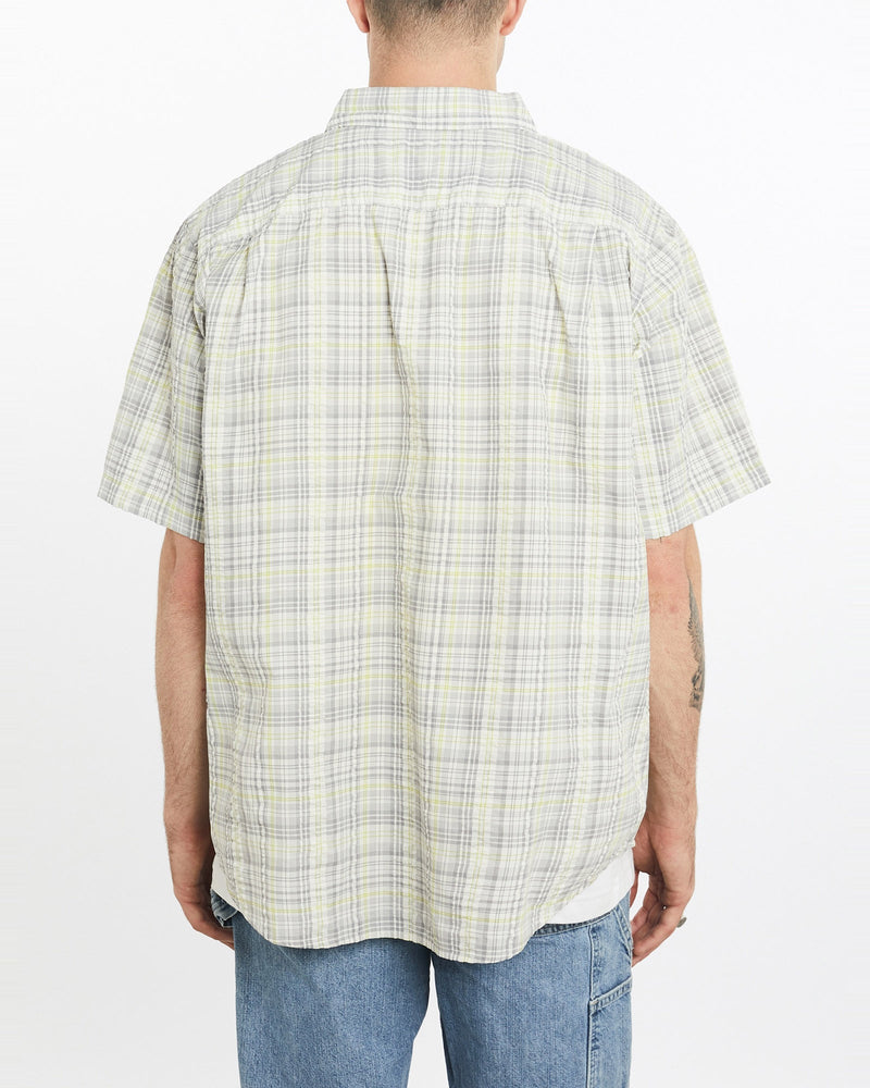 Vintage, Chaps, Ralph, Lauren, Short, Sleeve, Button, Up, Shirt, The Real Deal, size extra large, colour Grey, newtown, sydney, australia, thrift store, opshop, preloved, secondhand, sustainable, retro, antique, 70s, 80s, 90s, 2000s, 00s, fashion, clothing, streetwear, trendy, garment, style, boutique, store, shop, archive, sale, cheap, best, top, Shirts