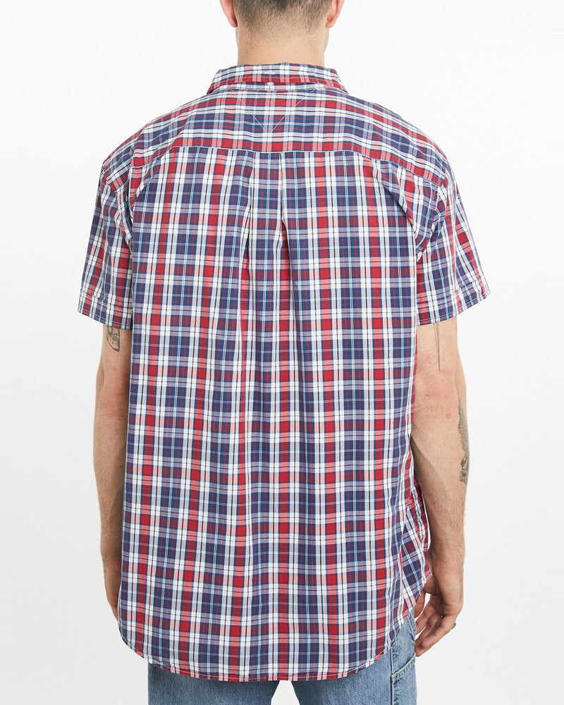 Vintage, Tommy, Hilfiger, Short, Sleeve, Button, Up, Shirt, The Real Deal, size extra large, colour Multicolour, newtown, sydney, australia, thrift store, opshop, preloved, secondhand, sustainable, retro, antique, 70s, 80s, 90s, 2000s, 00s, fashion, clothing, streetwear, trendy, garment, style, boutique, store, shop, archive, sale, cheap, best, top, Shirts