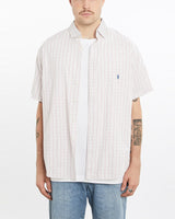 Vintage, 90s, Polo, Ralph, Lauren, Short, Sleeve, Button, Up, Shirt, The Real Deal, size extra large, colour White, newtown, sydney, australia, thrift store, opshop, preloved, secondhand, sustainable, retro, antique, 70s, 80s, 90s, 2000s, 00s, fashion, clothing, streetwear, trendy, garment, style, boutique, store, shop, archive, sale, cheap, best, top, Shirts