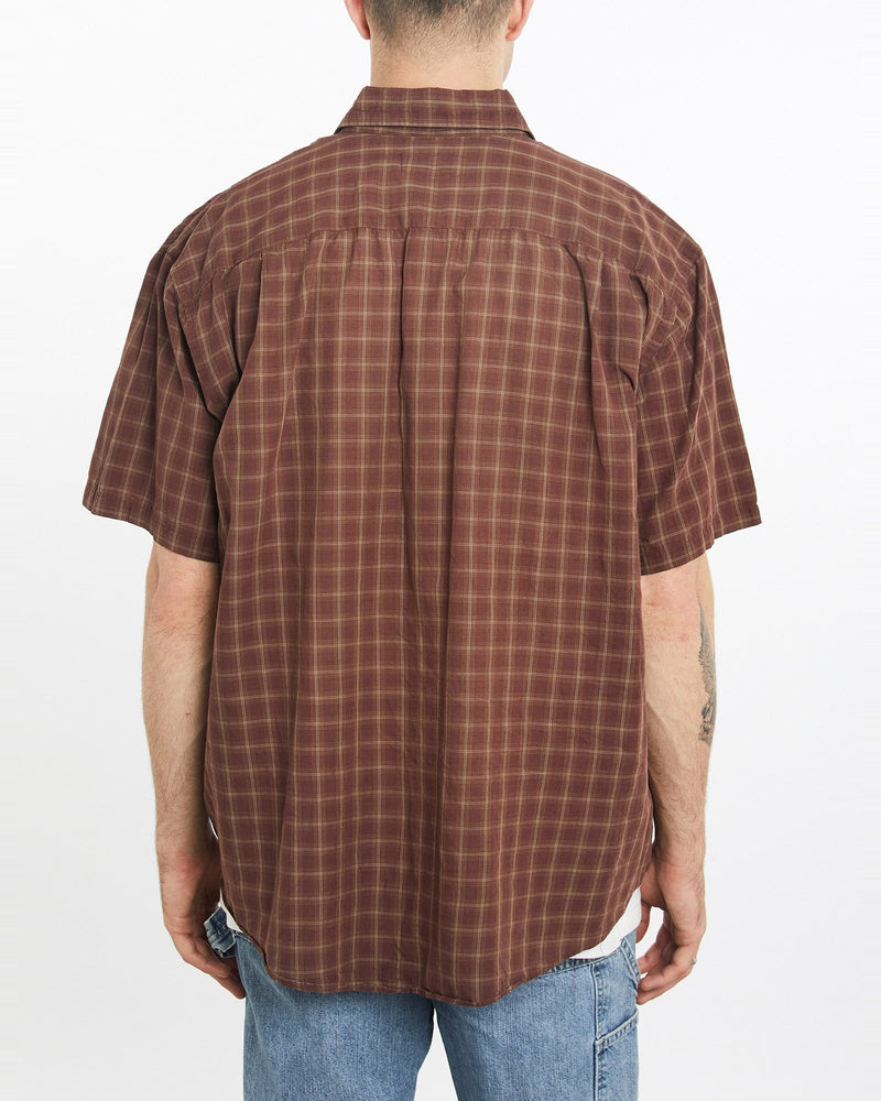 Vintage, 90s, Polo, Ralph, Lauren, Short, Sleeve, Button, Up, Shirt, The Real Deal, size extra large, colour Brown, newtown, sydney, australia, thrift store, opshop, preloved, secondhand, sustainable, retro, antique, 70s, 80s, 90s, 2000s, 00s, fashion, clothing, streetwear, trendy, garment, style, boutique, store, shop, archive, sale, cheap, best, top, Shirts