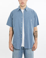 Vintage, 90s, Polo, Ralph, Lauren, Short, Sleeve, Button, Up, Shirt, The Real Deal, size extra large, colour Blue, newtown, sydney, australia, thrift store, opshop, preloved, secondhand, sustainable, retro, antique, 70s, 80s, 90s, 2000s, 00s, fashion, clothing, streetwear, trendy, garment, style, boutique, store, shop, archive, sale, cheap, best, top, Shirts