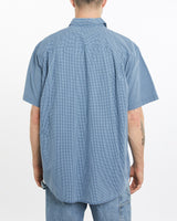 Vintage, 90s, Polo, Ralph, Lauren, Short, Sleeve, Button, Up, Shirt, The Real Deal, size extra large, colour Blue, newtown, sydney, australia, thrift store, opshop, preloved, secondhand, sustainable, retro, antique, 70s, 80s, 90s, 2000s, 00s, fashion, clothing, streetwear, trendy, garment, style, boutique, store, shop, archive, sale, cheap, best, top, Shirts