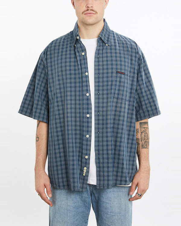 Vintage, U.S., Polo, Assn., Short, Sleeve, Button, Up, Shirt, The Real Deal, size double extra large, colour Blue, newtown, sydney, australia, thrift store, opshop, preloved, secondhand, sustainable, retro, antique, 70s, 80s, 90s, 2000s, 00s, fashion, clothing, streetwear, trendy, garment, style, boutique, store, shop, archive, sale, cheap, best, top, Shirts