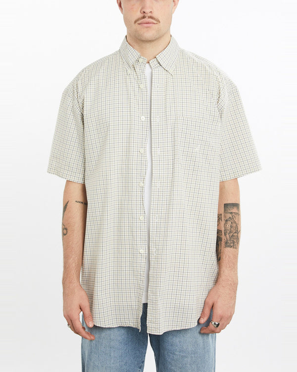 Vintage, Nautica, Short, Sleeve, Button, Up, Shirt, The Real Deal, size extra large, colour Beige, newtown, sydney, australia, thrift store, opshop, preloved, secondhand, sustainable, retro, antique, 70s, 80s, 90s, 2000s, 00s, fashion, clothing, streetwear, trendy, garment, style, boutique, store, shop, archive, sale, cheap, best, top, Shirts