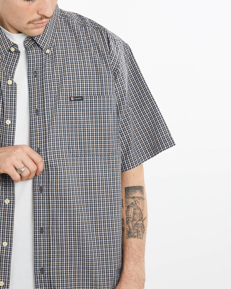 Vintage, Chaps, Ralph, Lauren, Short, Sleeve, Button, Up, Shirt, The Real Deal, size double extra large, colour Multicolour, newtown, sydney, australia, thrift store, opshop, preloved, secondhand, sustainable, retro, antique, 70s, 80s, 90s, 2000s, 00s, fashion, clothing, streetwear, trendy, garment, style, boutique, store, shop, archive, sale, cheap, best, top, Shirts