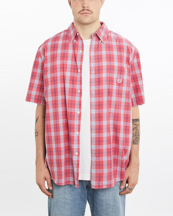 Vintage, Chaps, Ralph, Lauren, Short, Sleeve, Button, Up, Shirt, The Real Deal, size extra large, colour Red, newtown, sydney, australia, thrift store, opshop, preloved, secondhand, sustainable, retro, antique, 70s, 80s, 90s, 2000s, 00s, fashion, clothing, streetwear, trendy, garment, style, boutique, store, shop, archive, sale, cheap, best, top, Shirts