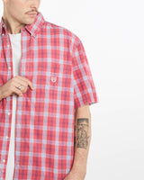 Vintage, Chaps, Ralph, Lauren, Short, Sleeve, Button, Up, Shirt, The Real Deal, size extra large, colour Red, newtown, sydney, australia, thrift store, opshop, preloved, secondhand, sustainable, retro, antique, 70s, 80s, 90s, 2000s, 00s, fashion, clothing, streetwear, trendy, garment, style, boutique, store, shop, archive, sale, cheap, best, top, Shirts