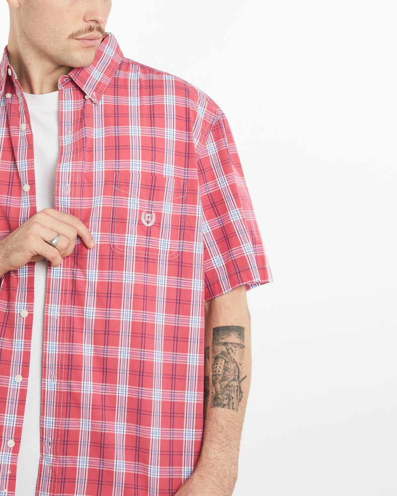Vintage, Chaps, Ralph, Lauren, Short, Sleeve, Button, Up, Shirt, The Real Deal, size extra large, colour Red, newtown, sydney, australia, thrift store, opshop, preloved, secondhand, sustainable, retro, antique, 70s, 80s, 90s, 2000s, 00s, fashion, clothing, streetwear, trendy, garment, style, boutique, store, shop, archive, sale, cheap, best, top, Shirts
