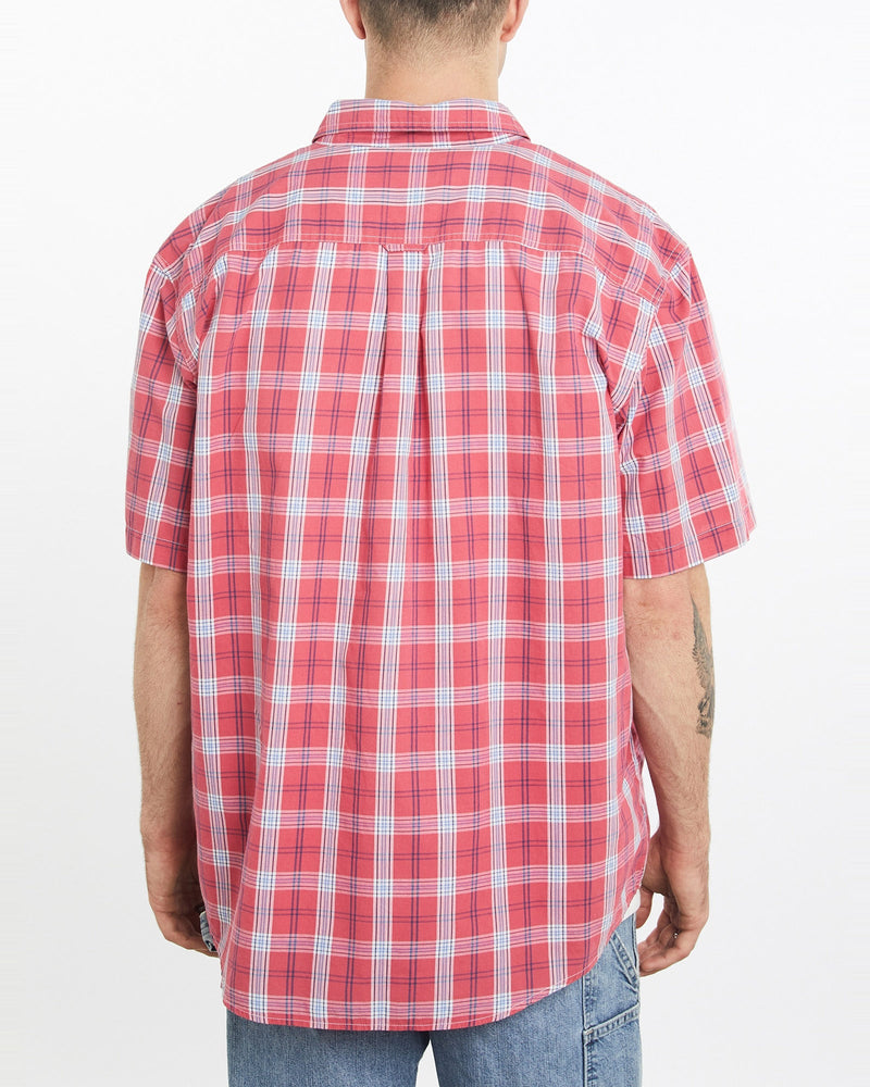 Vintage, Chaps, Ralph, Lauren, Short, Sleeve, Button, Up, Shirt, The Real Deal, size extra large, colour Red, newtown, sydney, australia, thrift store, opshop, preloved, secondhand, sustainable, retro, antique, 70s, 80s, 90s, 2000s, 00s, fashion, clothing, streetwear, trendy, garment, style, boutique, store, shop, archive, sale, cheap, best, top, Shirts