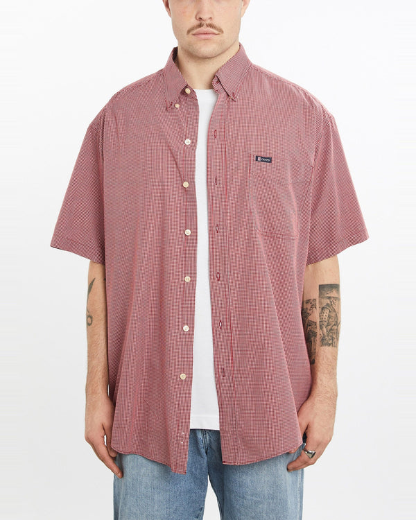Vintage, Chaps, Ralph, Lauren, Short, Sleeve, Button, Up, Shirt, The Real Deal, size extra large, colour Red, newtown, sydney, australia, thrift store, opshop, preloved, secondhand, sustainable, retro, antique, 70s, 80s, 90s, 2000s, 00s, fashion, clothing, streetwear, trendy, garment, style, boutique, store, shop, archive, sale, cheap, best, top, Shirts