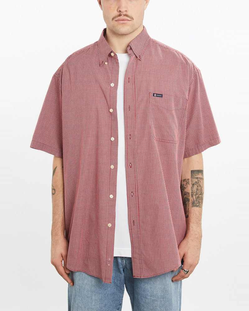 Vintage, Chaps, Ralph, Lauren, Short, Sleeve, Button, Up, Shirt, The Real Deal, size extra large, colour Red, newtown, sydney, australia, thrift store, opshop, preloved, secondhand, sustainable, retro, antique, 70s, 80s, 90s, 2000s, 00s, fashion, clothing, streetwear, trendy, garment, style, boutique, store, shop, archive, sale, cheap, best, top, Shirts