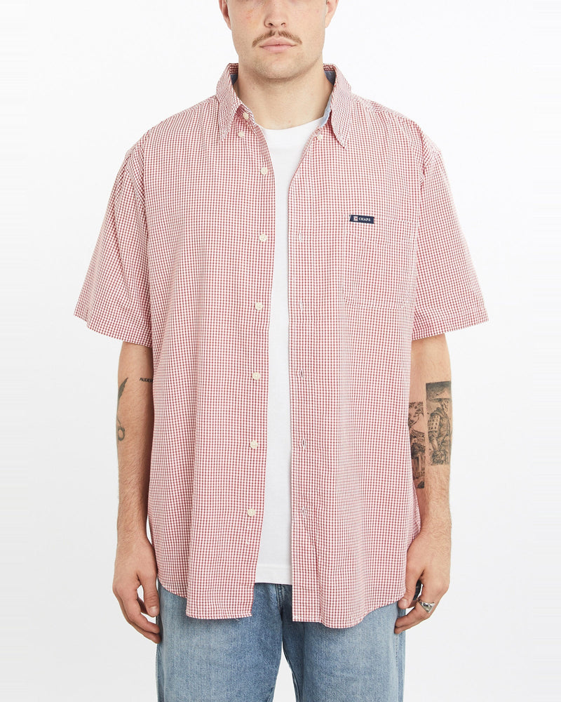 Vintage, Chaps, Ralph, Lauren, Short, Sleeve, Button, Up, Shirt, The Real Deal, size extra large, colour Red, newtown, sydney, australia, thrift store, opshop, preloved, secondhand, sustainable, retro, antique, 70s, 80s, 90s, 2000s, 00s, fashion, clothing, streetwear, trendy, garment, style, boutique, store, shop, archive, sale, cheap, best, top, Shirts