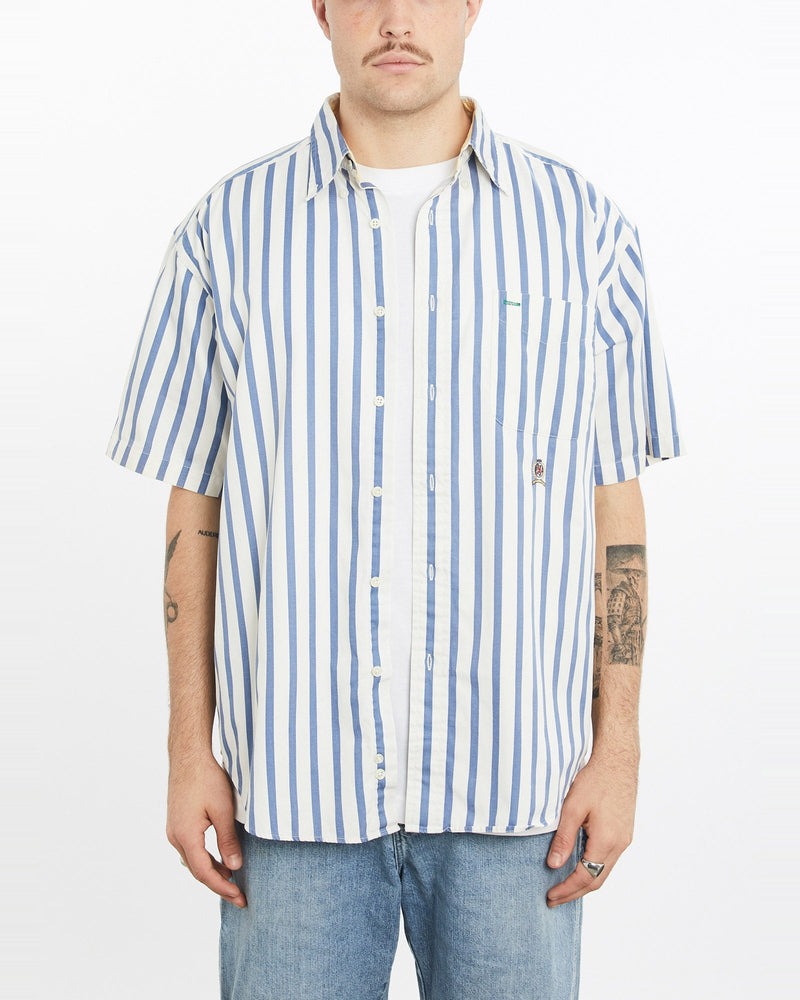 Vintage, 90s, Tommy, Hilfiger, Short, Sleeve, Button, Up, Shirt, The Real Deal, size extra large, colour Multicolour, newtown, sydney, australia, thrift store, opshop, preloved, secondhand, sustainable, retro, antique, 70s, 80s, 90s, 2000s, 00s, fashion, clothing, streetwear, trendy, garment, style, boutique, store, shop, archive, sale, cheap, best, top, Shirts