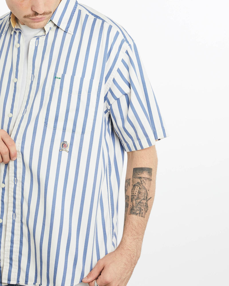 Vintage, 90s, Tommy, Hilfiger, Short, Sleeve, Button, Up, Shirt, The Real Deal, size extra large, colour Multicolour, newtown, sydney, australia, thrift store, opshop, preloved, secondhand, sustainable, retro, antique, 70s, 80s, 90s, 2000s, 00s, fashion, clothing, streetwear, trendy, garment, style, boutique, store, shop, archive, sale, cheap, best, top, Shirts