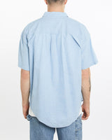 Vintage, Chaps, Ralph, Lauren, Short, Sleeve, Button, Up, Shirt, The Real Deal, size extra large, colour Blue, newtown, sydney, australia, thrift store, opshop, preloved, secondhand, sustainable, retro, antique, 70s, 80s, 90s, 2000s, 00s, fashion, clothing, streetwear, trendy, garment, style, boutique, store, shop, archive, sale, cheap, best, top, Shirts