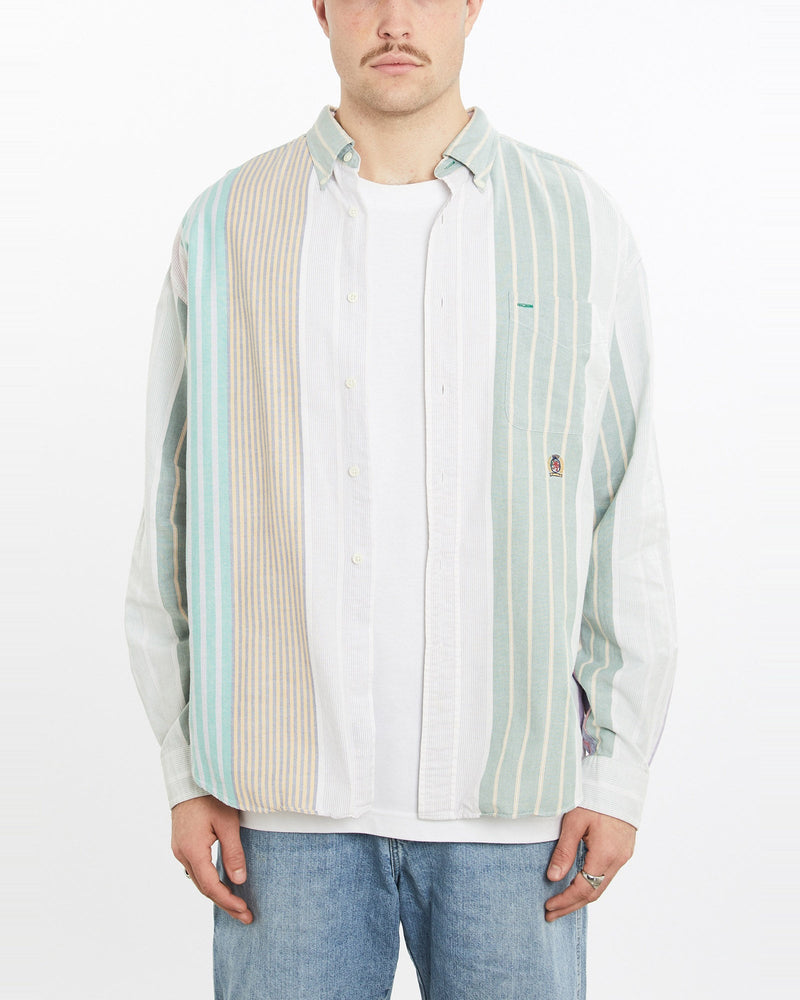 Vintage, 90s, Tommy, Hilfiger, Button, Up, Shirt, The Real Deal, size extra large, colour Multicolour, newtown, sydney, australia, thrift store, opshop, preloved, secondhand, sustainable, retro, antique, 70s, 80s, 90s, 2000s, 00s, fashion, clothing, streetwear, trendy, garment, style, boutique, store, shop, archive, sale, cheap, best, top, Shirts