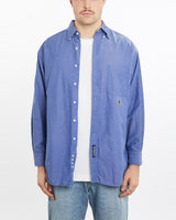 Vintage, 90s, Tommy, Hilfiger, Button, Up, Shirt, The Real Deal, size extra large, colour Blue, newtown, sydney, australia, thrift store, opshop, preloved, secondhand, sustainable, retro, antique, 70s, 80s, 90s, 2000s, 00s, fashion, clothing, streetwear, trendy, garment, style, boutique, store, shop, archive, sale, cheap, best, top, Shirts