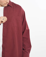 Vintage, 90s, Yves, Saint, Laurent, Button, Up, Shirt, The Real Deal, size extra large, colour Burgundy, newtown, sydney, australia, thrift store, opshop, preloved, secondhand, sustainable, retro, antique, 70s, 80s, 90s, 2000s, 00s, fashion, clothing, streetwear, trendy, garment, style, boutique, store, shop, archive, sale, cheap, best, top, Shirts
