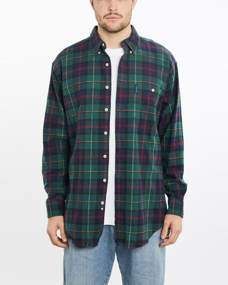 Vintage, Chaps, Ralph, Lauren, Flannelette, Button, Up, Shirt, The Real Deal, size extra large, colour Multicolour, newtown, sydney, australia, thrift store, opshop, preloved, secondhand, sustainable, retro, antique, 70s, 80s, 90s, 2000s, 00s, fashion, clothing, streetwear, trendy, garment, style, boutique, store, shop, archive, sale, cheap, best, top, Shirts