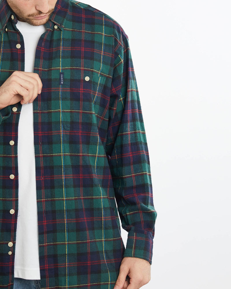 Vintage, Chaps, Ralph, Lauren, Flannelette, Button, Up, Shirt, The Real Deal, size extra large, colour Multicolour, newtown, sydney, australia, thrift store, opshop, preloved, secondhand, sustainable, retro, antique, 70s, 80s, 90s, 2000s, 00s, fashion, clothing, streetwear, trendy, garment, style, boutique, store, shop, archive, sale, cheap, best, top, Shirts