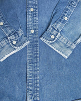 Vintage, 90s, Polo, Ralph, Lauren, Denim, Button, Up, Shirt, The Real Deal, size extra large, colour Blue, newtown, sydney, australia, thrift store, opshop, preloved, secondhand, sustainable, retro, antique, 70s, 80s, 90s, 2000s, 00s, fashion, clothing, streetwear, trendy, garment, style, boutique, store, shop, archive, sale, cheap, best, top, Shirts