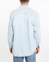 Vintage, 90s, Hard, Rock, Cafe, Buenos, Aires, Denim, Button, Up, Shirt, The Real Deal, size extra large, colour Blue, newtown, sydney, australia, thrift store, opshop, preloved, secondhand, sustainable, retro, antique, 70s, 80s, 90s, 2000s, 00s, fashion, clothing, streetwear, trendy, garment, style, boutique, store, shop, archive, sale, cheap, best, top, Shirts