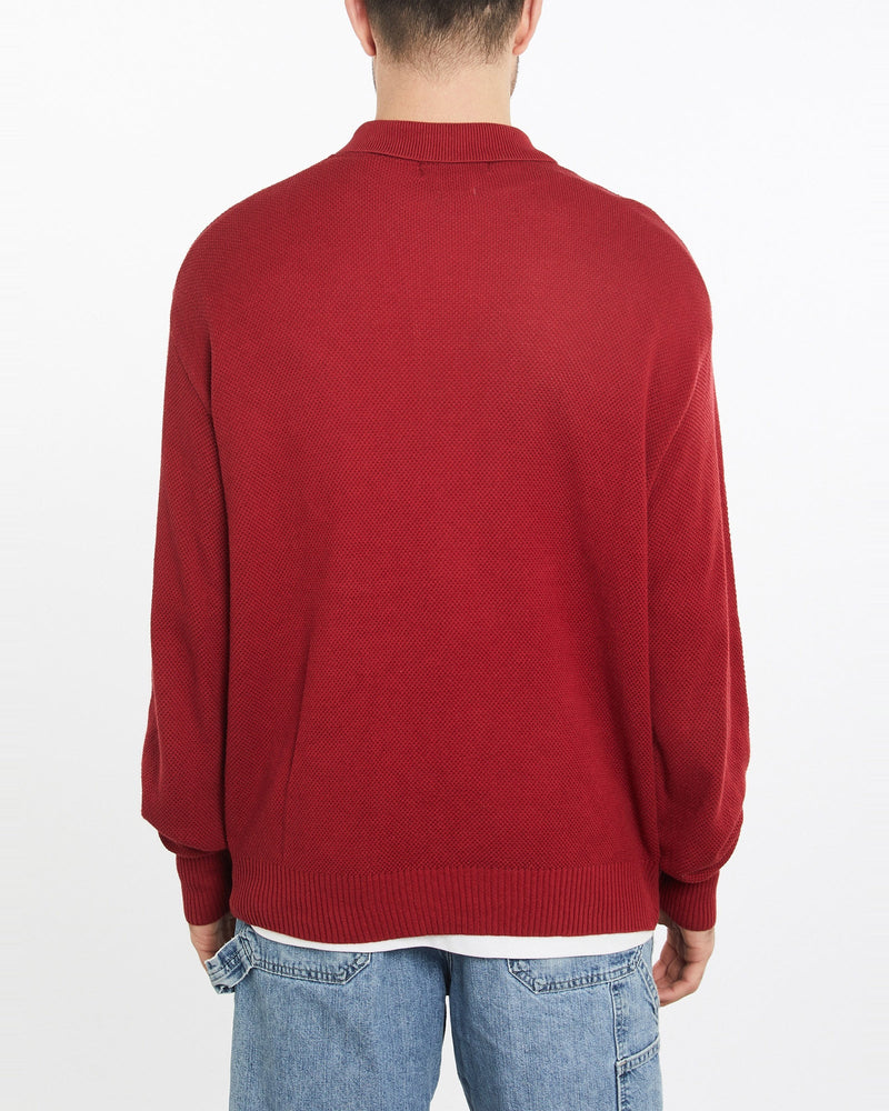 Vintage, 90s, Polo, Ralph, Lauren, Collared, Knit, Sweater, The Real Deal, size extra large, colour Red, newtown, sydney, australia, thrift store, opshop, preloved, secondhand, sustainable, retro, antique, 70s, 80s, 90s, 2000s, 00s, fashion, clothing, streetwear, trendy, garment, style, boutique, store, shop, archive, sale, cheap, best, top, Sweats and hoodies