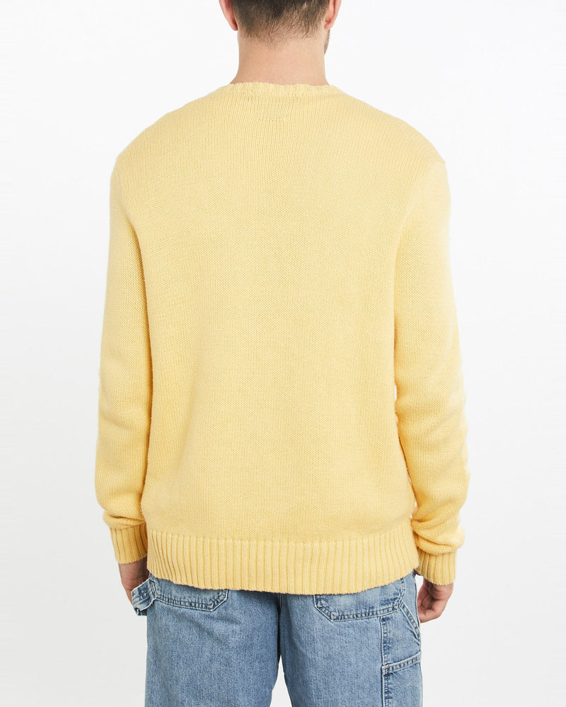 Vintage, 90s, Polo, Ralph, Lauren, Knit, Sweater, The Real Deal, size large, colour Yellow, newtown, sydney, australia, thrift store, opshop, preloved, secondhand, sustainable, retro, antique, 70s, 80s, 90s, 2000s, 00s, fashion, clothing, streetwear, trendy, garment, style, boutique, store, shop, archive, sale, cheap, best, top, Sweats and hoodies