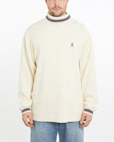 Vintage, 90s, Tommy, Hilfiger, Turtleneck, Sweatshirt, The Real Deal, size extra large, colour White, newtown, sydney, australia, thrift store, opshop, preloved, secondhand, sustainable, retro, antique, 70s, 80s, 90s, 2000s, 00s, fashion, clothing, streetwear, trendy, garment, style, boutique, store, shop, archive, sale, cheap, best, top, Sweats and hoodies