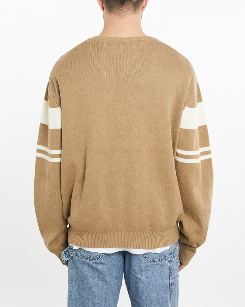 Vintage, Tommy, Hilfiger, Knit, Sweater, The Real Deal, size extra large, colour Beige, newtown, sydney, australia, thrift store, opshop, preloved, secondhand, sustainable, retro, antique, 70s, 80s, 90s, 2000s, 00s, fashion, clothing, streetwear, trendy, garment, style, boutique, store, shop, archive, sale, cheap, best, top, Sweats and hoodies