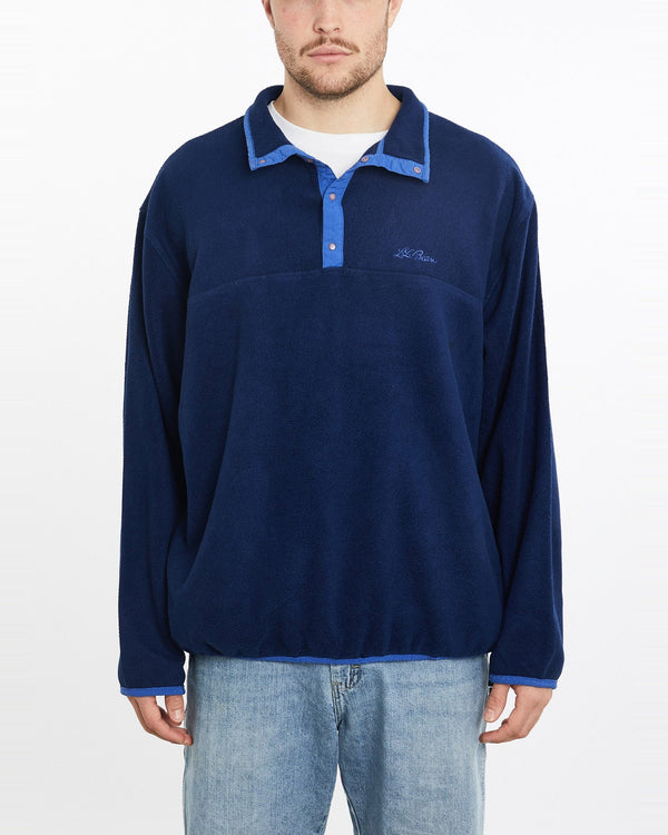 Vintage, 90s, L.L., Bean, Fleece, Sweatshirt, The Real Deal, size extra large, colour Navy, newtown, sydney, australia, thrift store, opshop, preloved, secondhand, sustainable, retro, antique, 70s, 80s, 90s, 2000s, 00s, fashion, clothing, streetwear, trendy, garment, style, boutique, store, shop, archive, sale, cheap, best, top, Sweats and hoodies