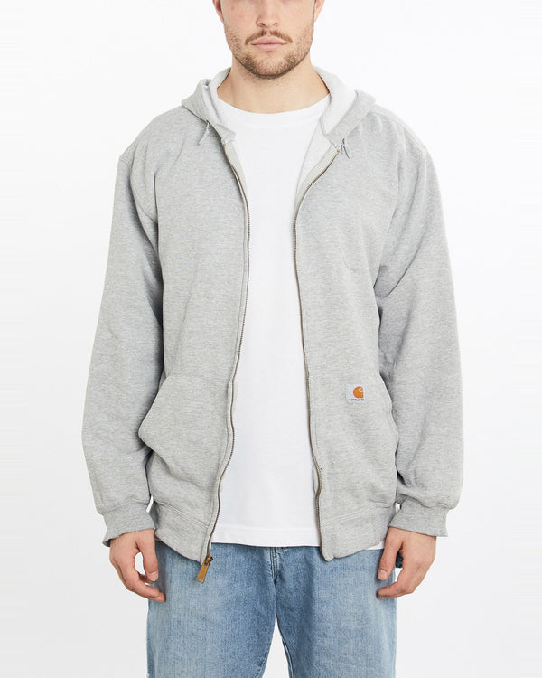 Vintage, 90s, Carhartt, Hooded, Sweatshirt, The Real Deal, size extra large, colour Grey, newtown, sydney, australia, thrift store, opshop, preloved, secondhand, sustainable, retro, antique, 70s, 80s, 90s, 2000s, 00s, fashion, clothing, streetwear, trendy, garment, style, boutique, store, shop, archive, sale, cheap, best, top, Sweats and hoodies