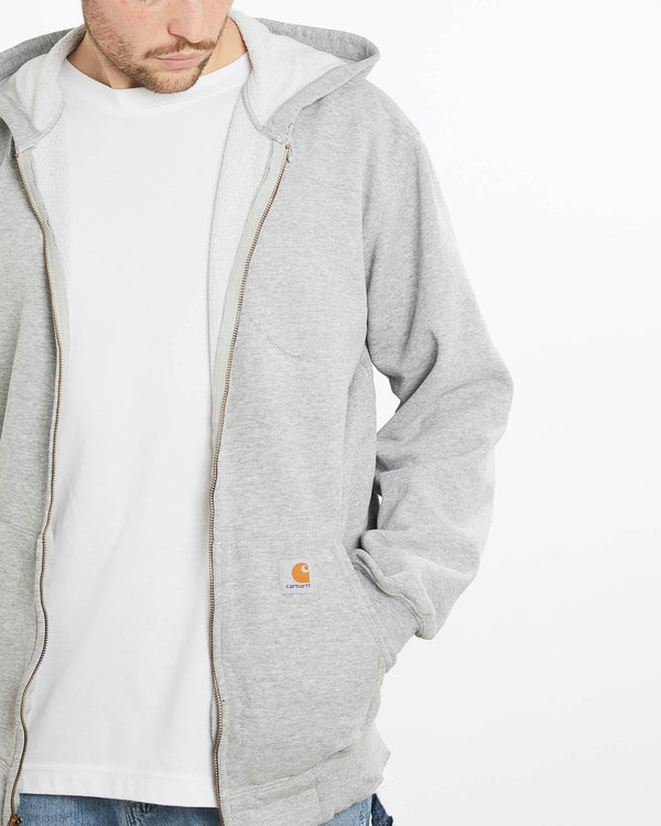 Vintage, 90s, Carhartt, Hooded, Sweatshirt, The Real Deal, size extra large, colour Grey, newtown, sydney, australia, thrift store, opshop, preloved, secondhand, sustainable, retro, antique, 70s, 80s, 90s, 2000s, 00s, fashion, clothing, streetwear, trendy, garment, style, boutique, store, shop, archive, sale, cheap, best, top, Sweats and hoodies