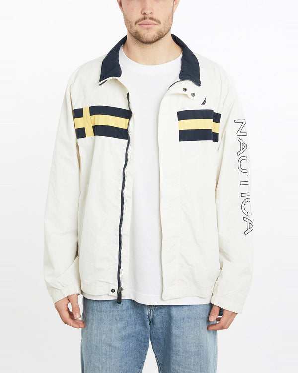 Vintage, Nautica, Sailing, Jacket, The Real Deal, size extra large, colour White, newtown, sydney, australia, thrift store, opshop, preloved, secondhand, sustainable, retro, antique, 70s, 80s, 90s, 2000s, 00s, fashion, clothing, streetwear, trendy, garment, style, boutique, store, shop, archive, sale, cheap, best, top, Jackets