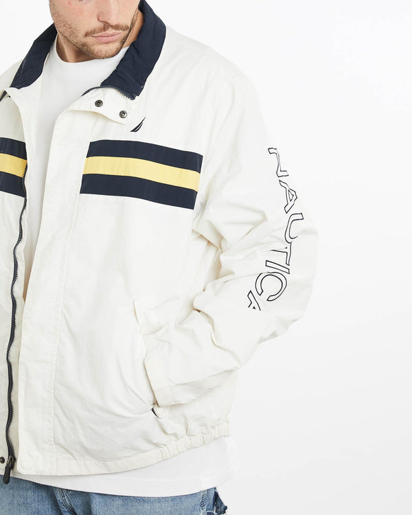 Vintage, Nautica, Sailing, Jacket, The Real Deal, size extra large, colour White, newtown, sydney, australia, thrift store, opshop, preloved, secondhand, sustainable, retro, antique, 70s, 80s, 90s, 2000s, 00s, fashion, clothing, streetwear, trendy, garment, style, boutique, store, shop, archive, sale, cheap, best, top, Jackets