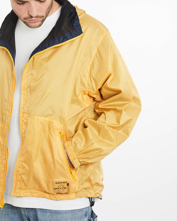 Vintage, Nautica, Competition, Jacket, The Real Deal, size extra large, colour Yellow, newtown, sydney, australia, thrift store, opshop, preloved, secondhand, sustainable, retro, antique, 70s, 80s, 90s, 2000s, 00s, fashion, clothing, streetwear, trendy, garment, style, boutique, store, shop, archive, sale, cheap, best, top, Jackets